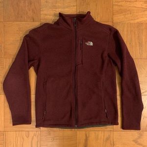 The North Face Full Zip Fleece Jacket in Dark Red - M